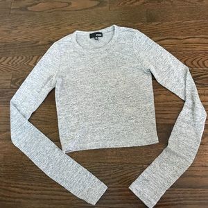Wilfred FREE Light Heather Grey Crop Top